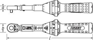 HAZET 5108-3CT Динамометрический ключ 1/4 2,5-25 Нм