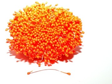 Pręciki do kwiatów perełka 3mm 100 SZTUK orange
