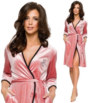 MIĘKKI LEKKI MIŁY SZLAFROK WELUROWY PODOMKA XL