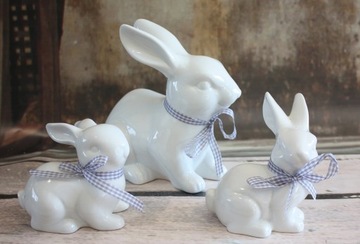 Красивый серебряный зайчик H20 Пасхальный