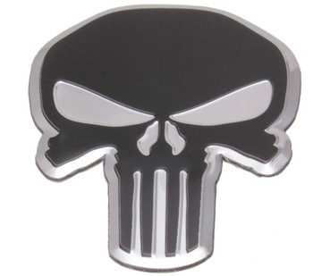 NAKLEJKA ALU EMBLEMAT CZACHA CZASZKA PUNISHER 3D