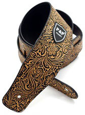 SKÓRZANY PAS DO GITARY + 2 x ZACZEP STRAP LOCK / PASEK GITAROWY SZARY