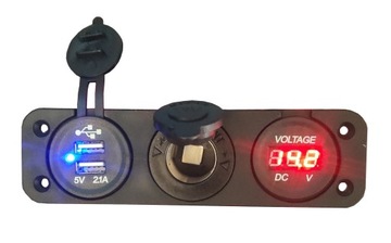 РОЗЕТКА ПРИЖИГАЛКИ 2x USB ДЛЯ ЛОДКИ МОТОРНАЯ ЛОДКА