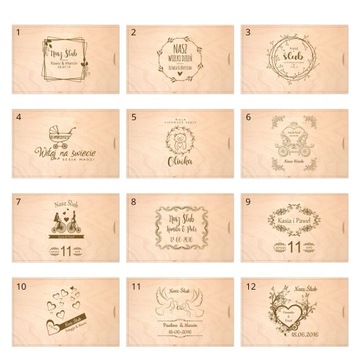 Деревянная коробка с гравировкой с гравировкой