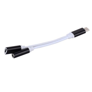 Переходник 2в1 Type-C на разъем 3,5 мм и зарядка Type-C