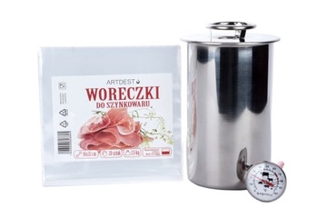 Szynkowar Zestaw Termometr Garnek Worki 1,5kg Stal