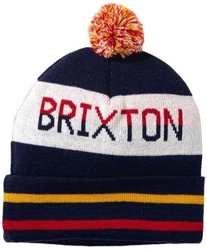 BRIXTON czapka beanie pompon wielokolorowa