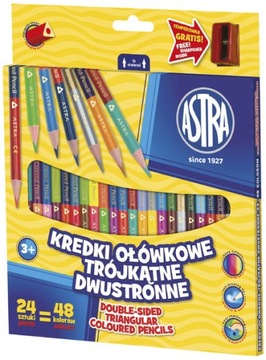 Kredki ASTRA dwustronne 24/48 91181 W-wa