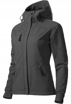 Softshell kurtka damska, 4 kolory, stalowy, r.M