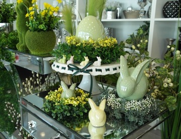 Заяц-зайка кролик зеленый жемчужный пасхальный H9