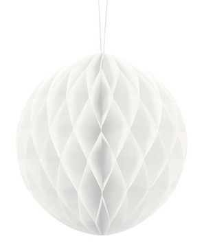 KULA PAPIEROWA BIBUŁOWA PLASTER MIODU BIAŁA 20cm