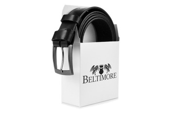 Ремень Beltimore мужской кожаный черный широкий r145