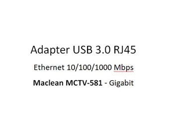 Адаптер USB 3.0 RJ45 Ethernet 1000 Мбит/с MCTV-581