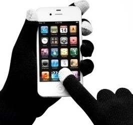 ZIMOWE CZARNE RĘKAWICZKI DOTYKOWE DO TELEFONU