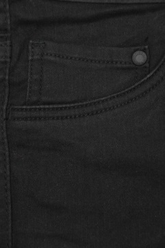 H&M Damskie Czarne Jeansowe Spodnie Rurki Wysoki Stan Bawełna XS 25/30