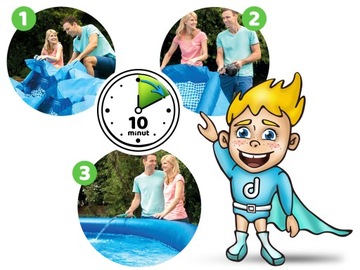 РАСШИРЕННОЕ КРЫШКА ДЛЯ САДОВОГО БАССЕЙНА 305x61 INTEX 6в1