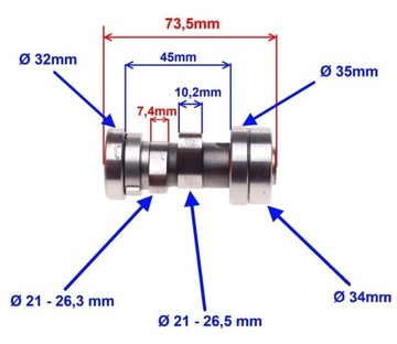 KINROAD ATV 110 РАСПРЕДВАЛ С ДЛИННОЙ ГОЛОВКОЙ KING