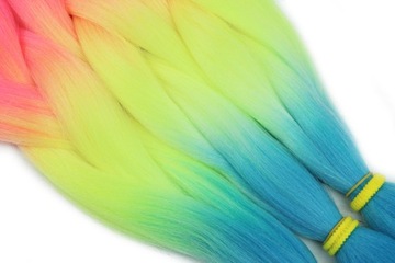 СИНТЕТИЧЕСКИЕ волосы для косичек ЦВЕТНЫЕ косички НАРАЩИВАНИЕ ВОЛОС ОМБРЕ