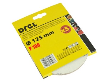 KRĄŻEK ŚCIERNY PAPIER NA RZEP DO SZLIFIERKI OSCYLACYJNEJ 125mm gr100 5 szt.