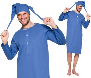 Taro ROZPINANA MĘSKA KOSZULA NOCNA + SZLAFMYCA 5XL