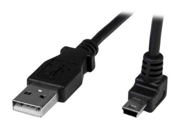 Przewód Kabel USB A - mini USB 0.5m kątowy