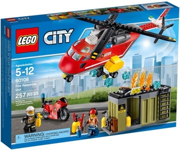 LEGO CITY 60108 HELIKOPTER STRAŻACKI STRAŻ POŻARNA