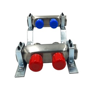 РАСПРЕДЕЛИТЕЛЬ 2 КОНТУРА РАДИАТОРА INOX ДЛЯ РАДИАТОРОВ ЦЕНТРАЛЬНОГО ОТОПЛЕНИЯ Клапаны из нержавеющей стали