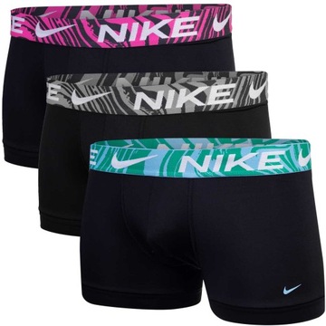 NIKE BOKSERKI MĘSKIE MAJTKI TRUNK 3PK CZARNE r.L