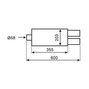 Спортивный басовый глушитель универсальный WM Sport 93847 2x80 вход 58