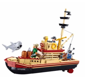 KLOCKI SLUBAN KUTER ŁÓDŹ RYBACKA REKIN