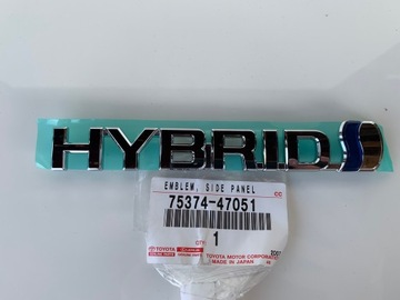 TOYOTA PRIUS ZNAK NÁPIS HYBRID 7537447051