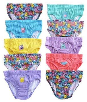 PRIMARK majtki slipki 10szt MONSTER MIX 104 3-4lata