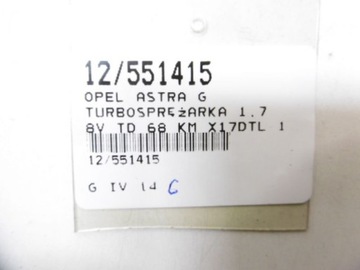 ASTRA G II TURBO 1,7TD 90530995