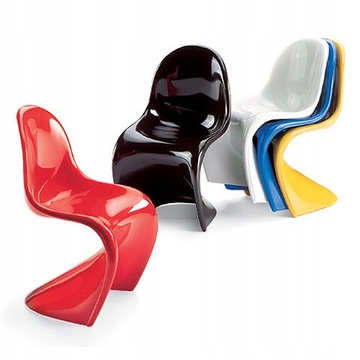 Krzesło Dankor Design Panton czarny POŁYSK