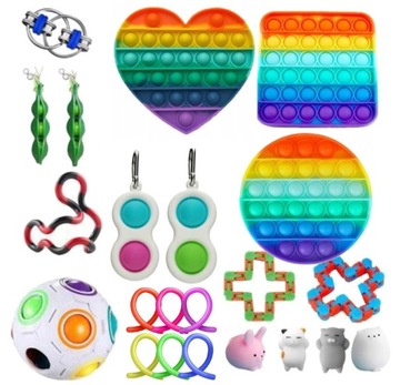 ZESTAW ZABAWKI ANTYSTRESOWE TOYS BUBBLE FIDGET