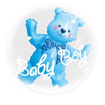 Balon Miś w balonie Baby Shower Chłopiec urodziny