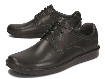 BUTY MĘSKIE SKÓRA TĘGIE POLSKIE 013/CZL CZARNY 41