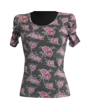 KOSZULKA DAMSKA BLUZKA TUNIKA T SHIRT TOP SZARA M