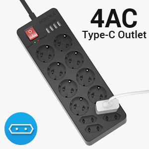 РАЗЪЕМ ПИТАНИЯ 12 ВХОДОВ 4 USB 4000 Вт 16 в 1