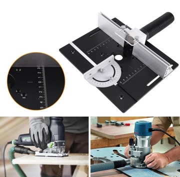 PROFESJONAL ALUMINIOWA PŁYTA STOŁU FREZARKI PROWADNICĄ UKOŚNĄ PŁOTEM 200MM