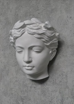 Головка вазона 22 см, подвесная, белый алебастр.