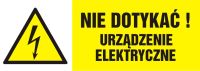 Znak Nie dotykać urządzenie elektryczne 7,4x21 f