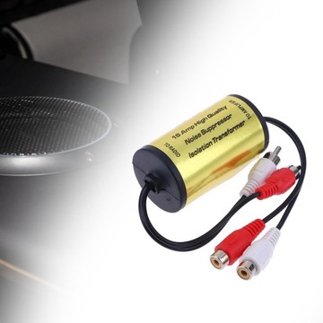 Ogólny filtr szumów audio RCA z męskim złączem żeńskim i reduktorem szumów