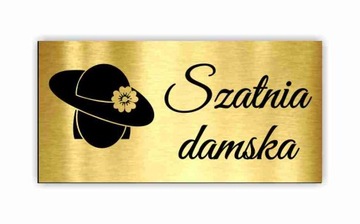 Naklejka na drzwi SZATNIA damska toaleta WC 20x10