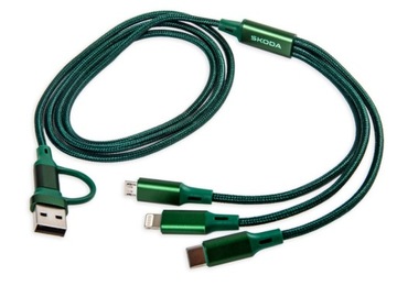 KABEL DO ŁADOWANIA 4w1 USB-C Micro lighting SKODA