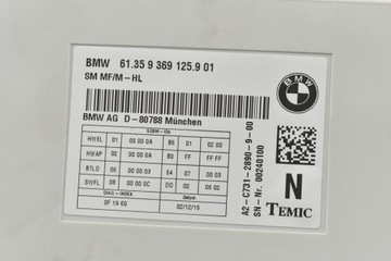 MODUL ŘÍZENÍ SEDADLA 9369125 BMW M5 F10 F11