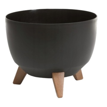 DONICZKA NA NÓŻKACH DONICA MISA ŚR. 23 CM CZARNY