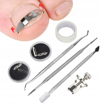 ZESTAW KOREKCYJNY NA WRASTAJĄCE PAZNOKCIE KLAMRA