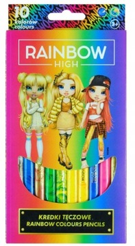 KREDKI OŁÓWKOWE TĘCZOWE ASTRA RAINBOW HIGH 10 SZT