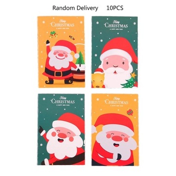 10Pcs Small Christmas Notebooks Pocket Notepads